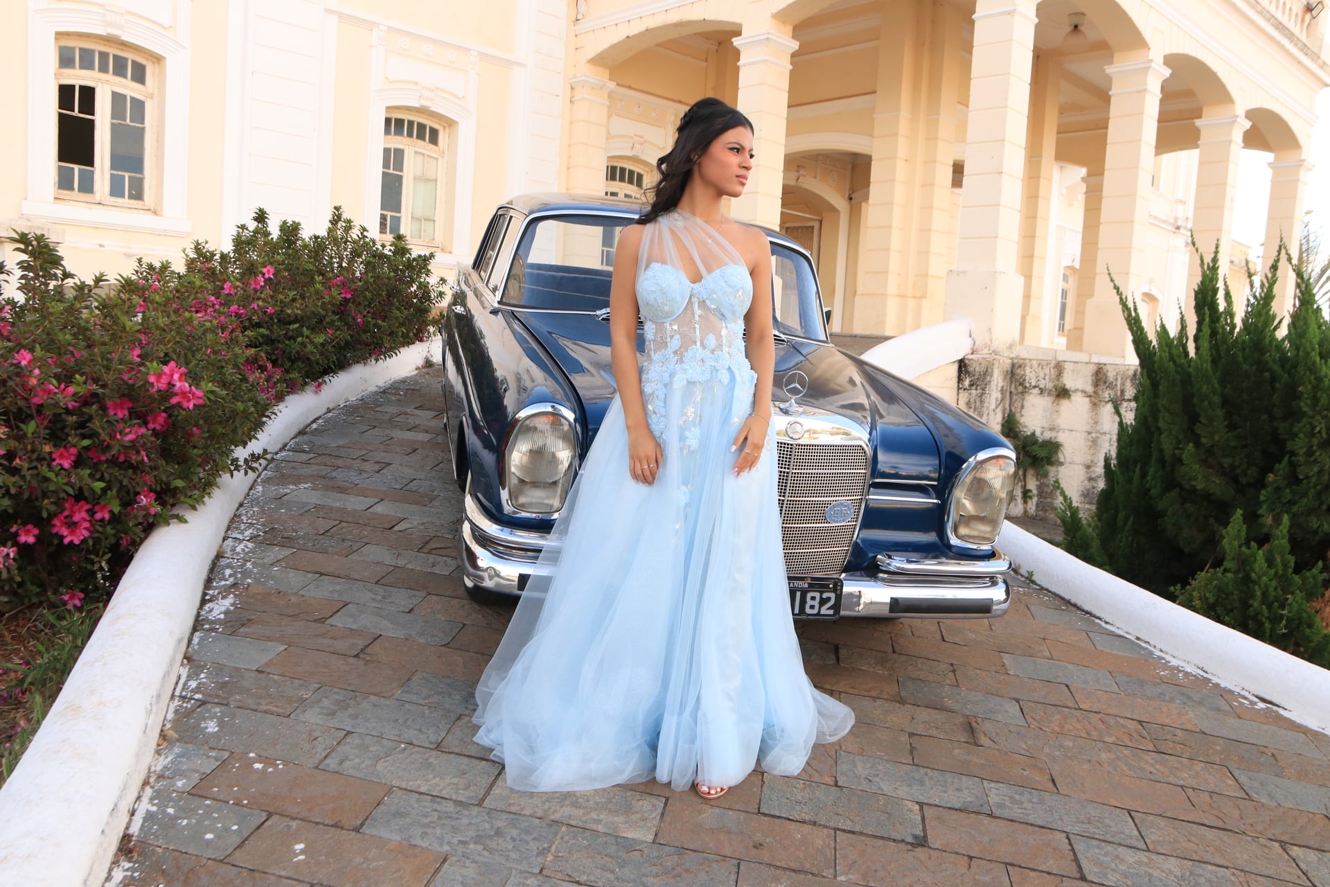 Vestido Azul Serenity Recepção - Ângulo